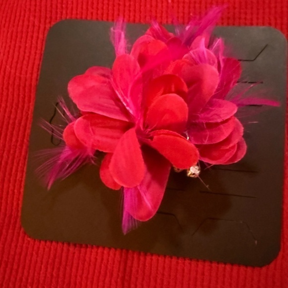 Pink Floral Hair Clip
